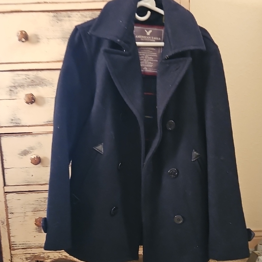 American Eagle Outfitters Men's Navy Peacoat